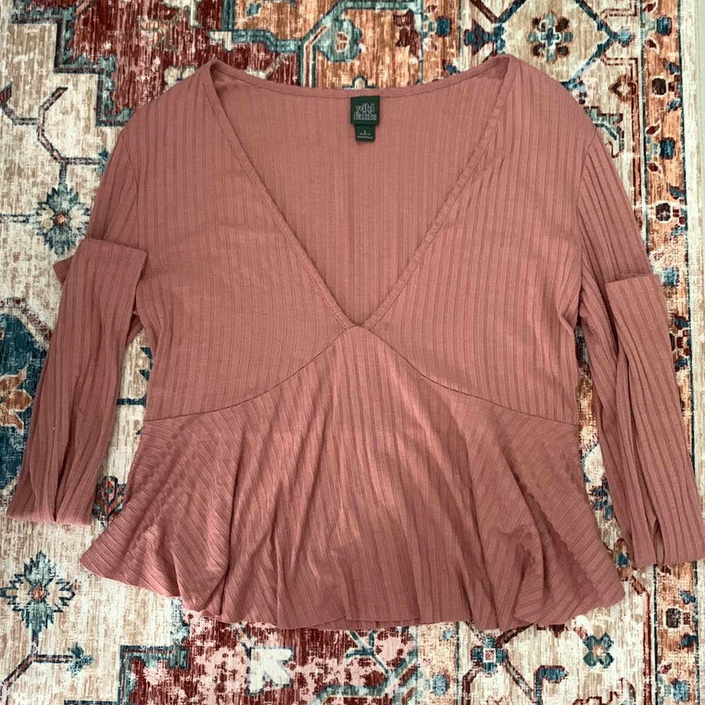 Low V Pink Top